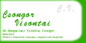 csongor visontai business card